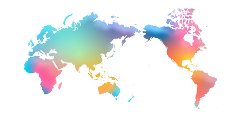Plakat 世界　地図　大陸　背景