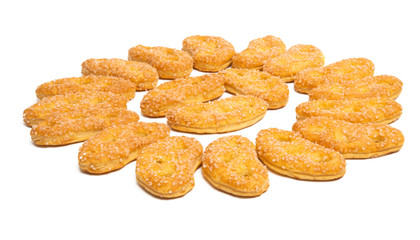 pretzel in sugar isolated