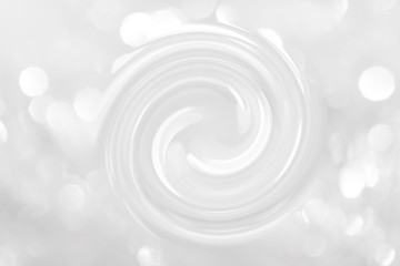 Drawing of a wave of white and gray color. Background with stains and curved lines.