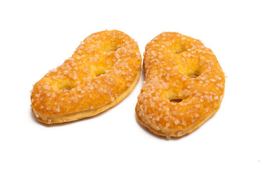 pretzel in sugar isolated