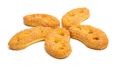 pretzel in sugar isolated