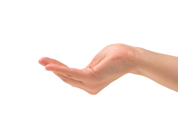 Woman hands wanting or asking for something