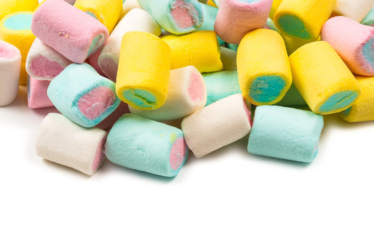 Colorful tasty marshmallow background.