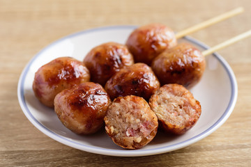 Thai sausage or Isan sausage (grilled fermented rice with pork)