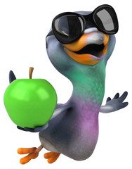 Fun pigeon - 3D Illustration