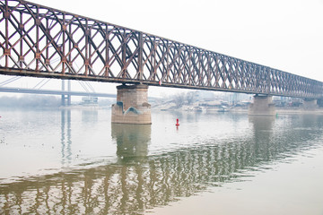 The Old railway bridge  above Sava river