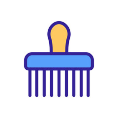 Hair comb icon vector. A thin line sign. Isolated contour symbol illustration