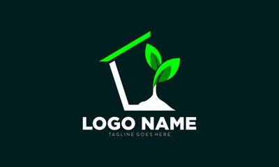 Nature house simple modern vector logo