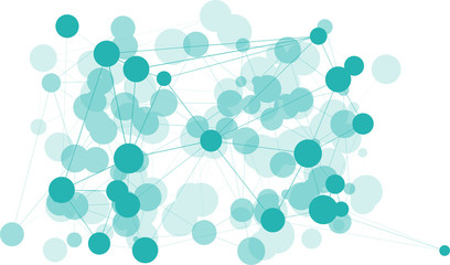 Network pattern connections digital, circles concept algorithm illustration chaos