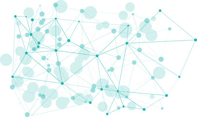 Illustration transformation circles connecting lines, layout connected graphic network
