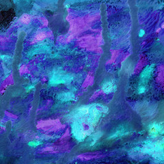 Abstract hand-made pattern, multi-colored background, imitation of oil or watercolor painting, fantastic landscape