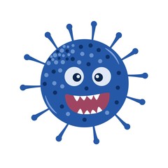 Wuhan coronavirus cartoon illustration. Novel coronavirus 2019-nCov outbreak. 