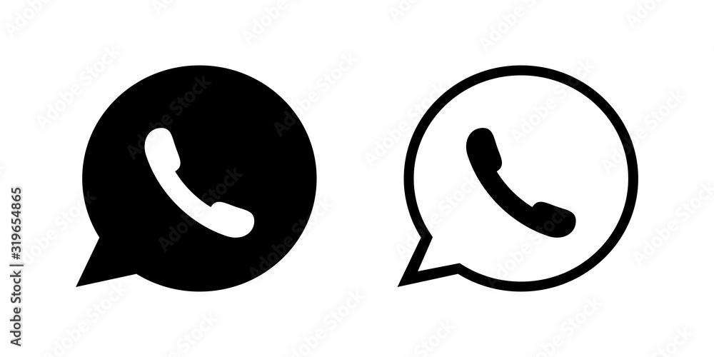 Poster phone icon with bubble. vector isolated icon. bubble contact message sign. call icon. internet chat 