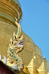 Fototapeta na wymiar The beautiful serpent in a beautiful temple