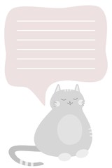 Cute postcard with a very happy cat