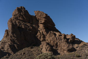 Fototapeta premium Roques de Garcia. The Roque Cinchado - a unique rock formation of the island of Tenerife located near Teide Volcano. Canary Islands, Spain