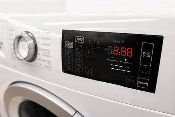 modern control panel of household appliances