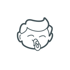 Kid logo children icon happy girl boy kids play joy cute cheerful young happiness cartoon character friends illustration kindergarten smile adorable school vector education drawing baby 