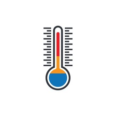 Thermometer vector icon illustration