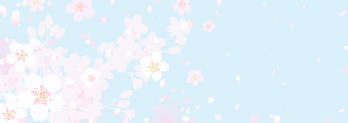 ふわふわ幻想的な桜と春の空