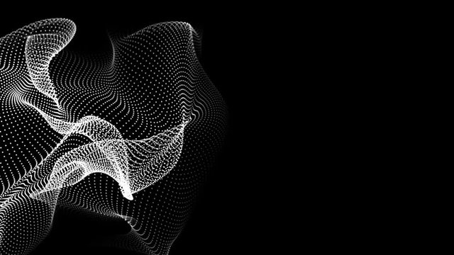 Futuristic Digital Plexus Form Dots Element with a Dynamic Wave 15