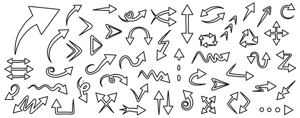 Arrow outline. Arrows line