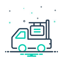 mix icon for van advertising