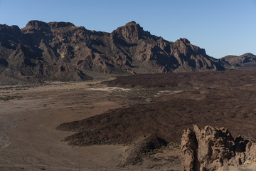 Roques de Garcia. The Roque Cinchado - a unique rock formation of the island of Tenerife located near Teide Volcano. Canary Islands, Spain