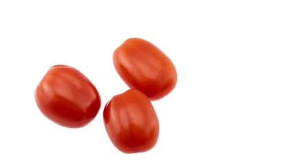 Cherry tomatoes on a white background