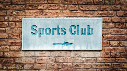 Fototapeta premium Street Sign Sports Club
