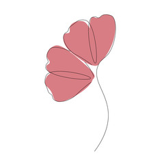 Flower cartoon on white background vector illustration