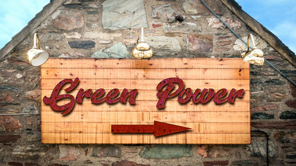 Street Sign to Green Power