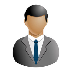 User or member avatar man people icon isolated on white background. Illustration