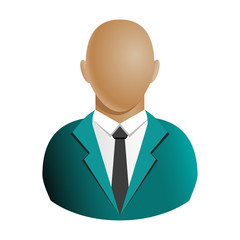 User or member avatar man people icon isolated on white background. Illustration