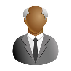 User or member avatar man people icon isolated on white background. Illustration