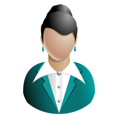 User or member avatar woman people icon isolated on white background. Illustration