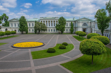Fototapeta premium The Exterior of President Palace in Vilnius Old Town, Lithuania. The Presidential Palace, located in Vilnius Old Town, is the official office and eventual official residence of the President.