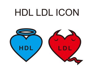 Good and bad cholesterol icon