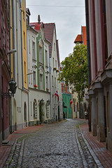 Obraz premium Street of Old Riga, Latvia