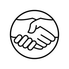Fototapeta premium Handshake vector icon.