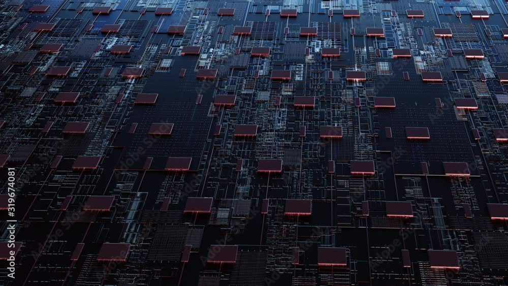 Wall mural technology background/technology background of the abstract computer motherboard, can be used in the