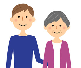 高齢者と介護者