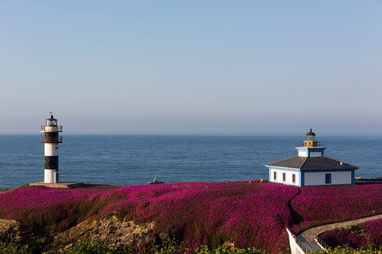 Pancha Island light house Galicia Spain