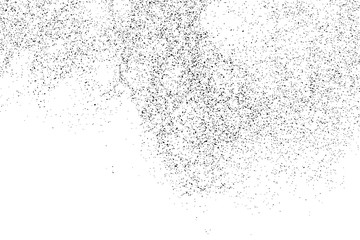 Black Grainy Texture Isolated On White Background. Dust Overlay. Dark Noise Granules. Digitally Generated Image. Vector Design Elements, Illustration, Eps 10.