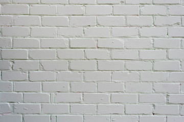 White brickwork loft styled. Background, copy space