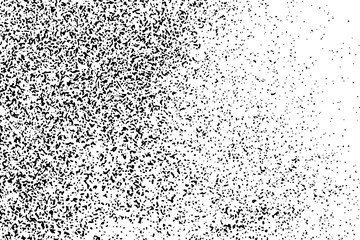 Black Grainy Texture Isolated On White Background. Dust Overlay. Dark Noise Granules. Digitally Generated Image. Vector Design Elements, Illustration, Eps 10.