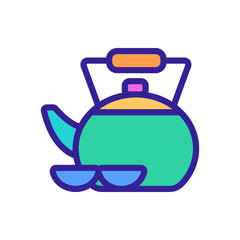 Tea Chinese vector icon. Thin line sign. Isolated contour symbol illustration