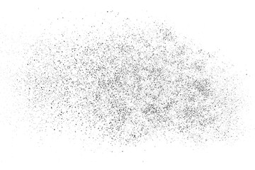 Black Grainy Texture Isolated On White Background. Dust Overlay. Dark Noise Granules. Digitally Generated Image. Vector Design Elements, Illustration, Eps 10.