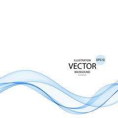 Vector Abstract color Blue wave design element