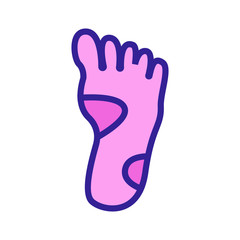 Fototapeta na wymiar Foot icon vector. Thin line sign. Isolated contour symbol illustration